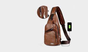 Men's PU Leather Sling Bag